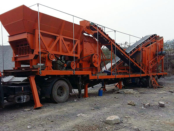 移动石料破碎站